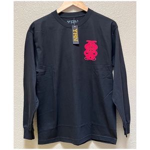 YRN Culture II Snake Black Long Sleeve T-Shirt Adult Size Small